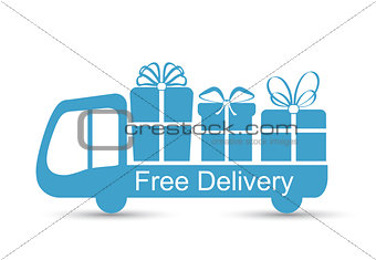 Free delivery flat icon