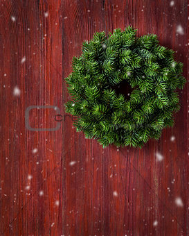 Christmas wreath card.