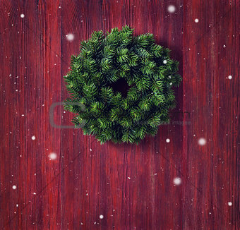 Christmas wreath card.