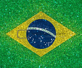 brazil flag with glitter effect