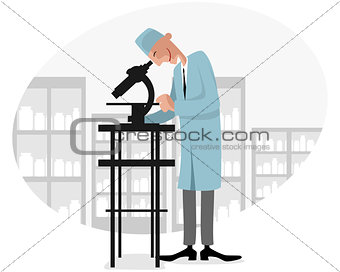 Doctor in lab