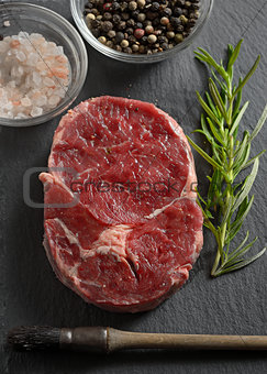 Fresh raw steak