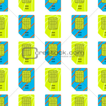 SIM Cards Seamless Pattern