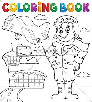 Coloring book aviation theme 3