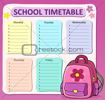 Weekly school timetable composition 8