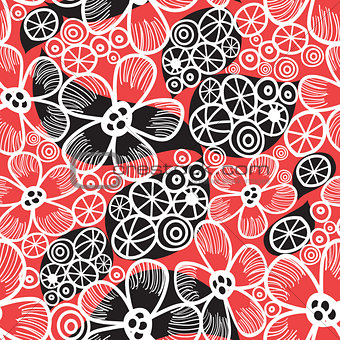 Graphic pattern and abstraction flowers