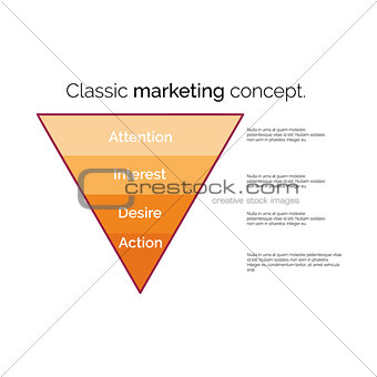 Funnel symbol. Template for marketing, conversion or sales.