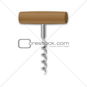 Corkscrew, vector illustration.