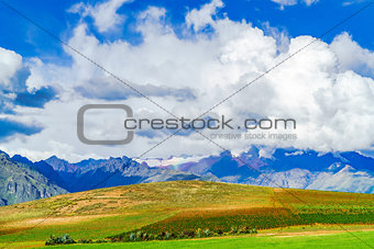 View of mountain in the Sacred Valley of the Incas