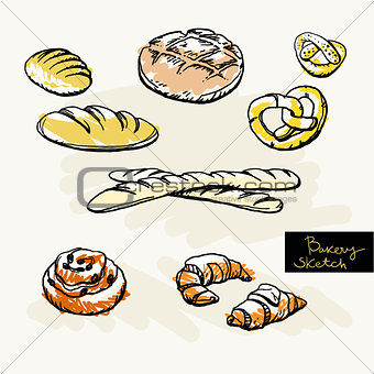 Sketch of bakery