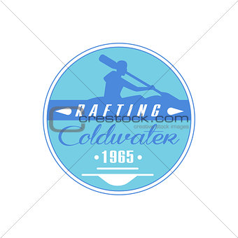 Rafting Coldwater Blue Emblem Design