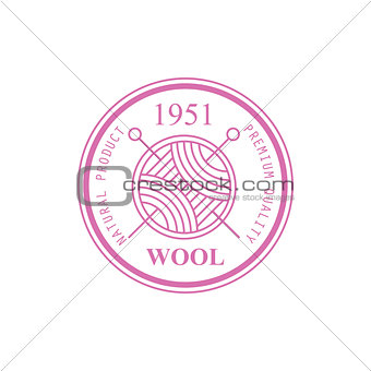 Wool Pink Product Logo Design