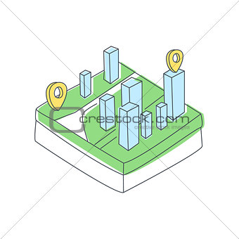 Modern Application City Map