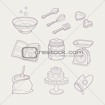 Baking Related Objects Set