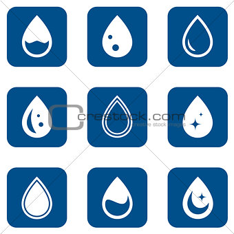 droplet icons set