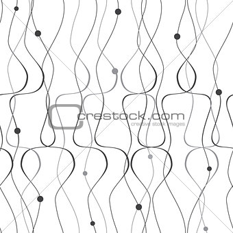 Vector seamless pattern with grey threads
