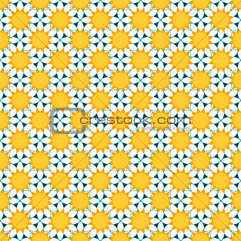 seamless pattern with chamomile flowers. vector