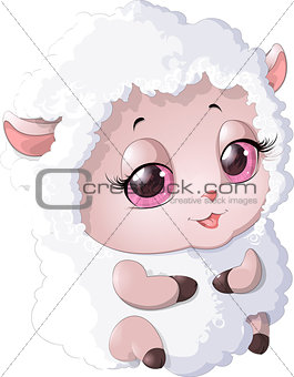 nyashnye sheep on a white background