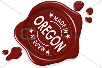 Label seal of Made in Oregon