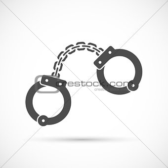 Handcuffs icon isolated