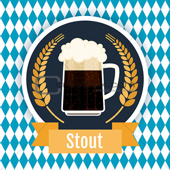 Oktoberfest beer festival logo design. Flat Illustration.