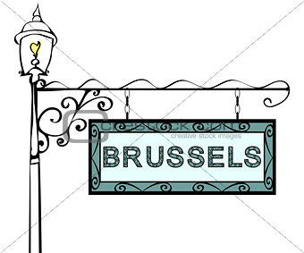 Brussels retro vintage lamppost pointer.