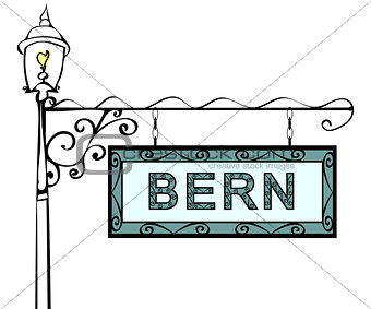 Bern retro pointer lamppost.