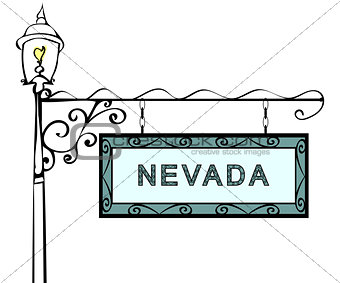 Nevada retro pointer lamppost.