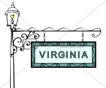Virginia retro pointer lamppost.