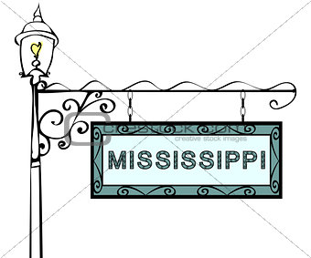 Mississippi retro pointer lamppost.