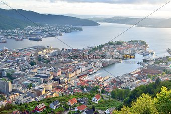 Bergen view from Floyen