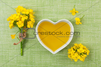 Rapeseed oil and flower.