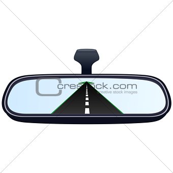 Car mirror and the road-2