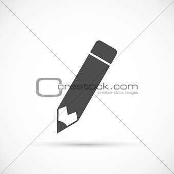 Pencil icon on white background