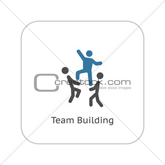 Team Building Concept Icon. Flat Design.