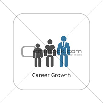 Career Growth Icon. Flat Design.