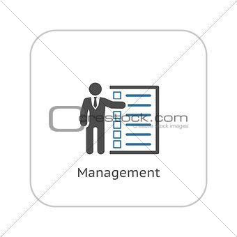 Management Icon. Flat Design.