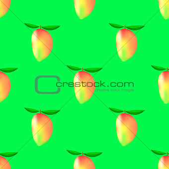 Seamless Mango Fruit Pattern
