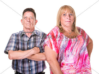 Skeptical or Angry Transgender Man and Woman