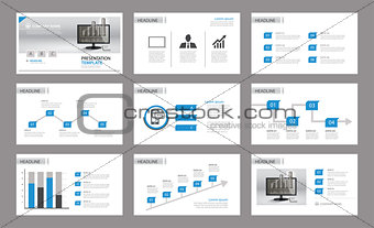 Set of presentation template.Use in annual report, corporate, fl
