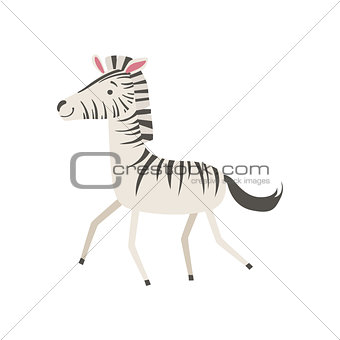Zebra Stylized Childish Drawing