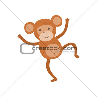 Monkey Stylized Childish Drawing