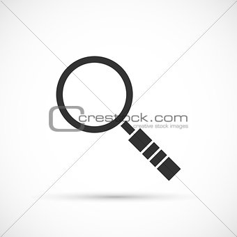 Magnifier icon on white background