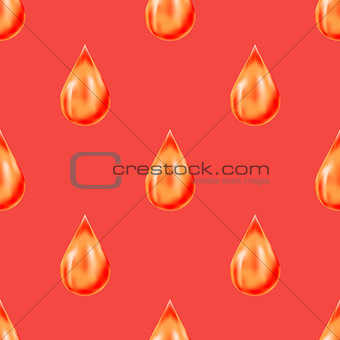 Red Drops Isolated on Red Background