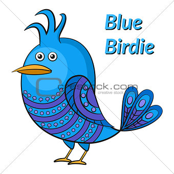 Blue Funny Bird