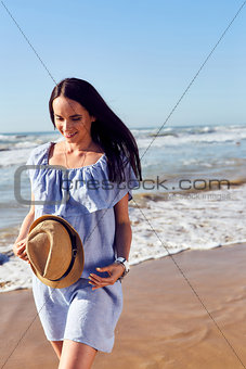 Happy pregnant woman relaxing and enjoying life
