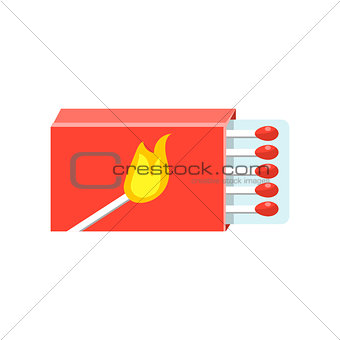 Box With Matches Simplified Icon