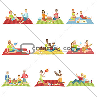 People On Picnic Outdoors