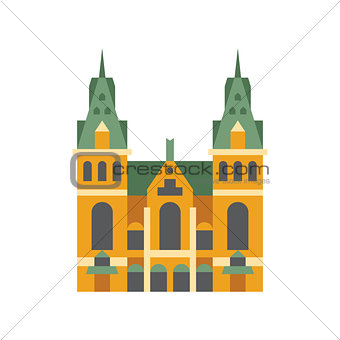 Holandaise City Hall Building Simplified Icon