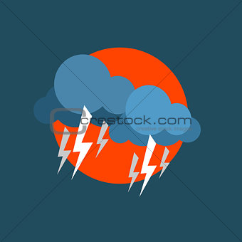 Strong Lightning Storm Natural Force Sticker